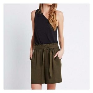 BCBGeneration | Self-Tie Olive Bermuda Shorts